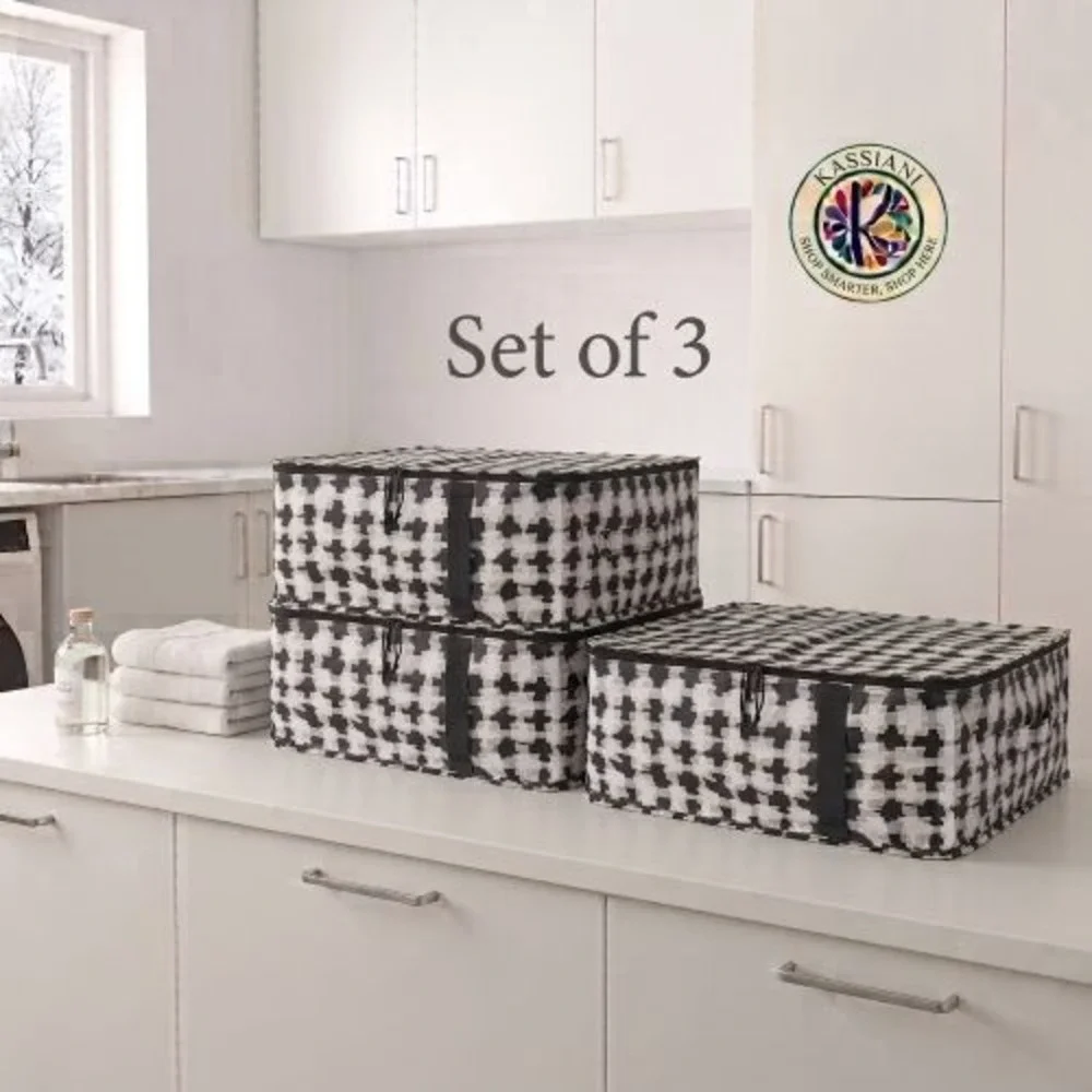 IKEA SÄCKKÄRRA Under Bed Storage Box Zippered Organizer Bag 22x19x7